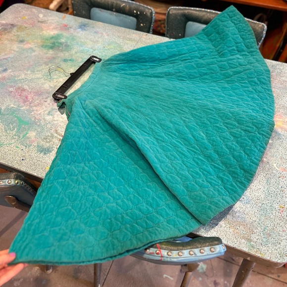 Mid Century Quilted Corduroy Skirt - Picture 2 of 14